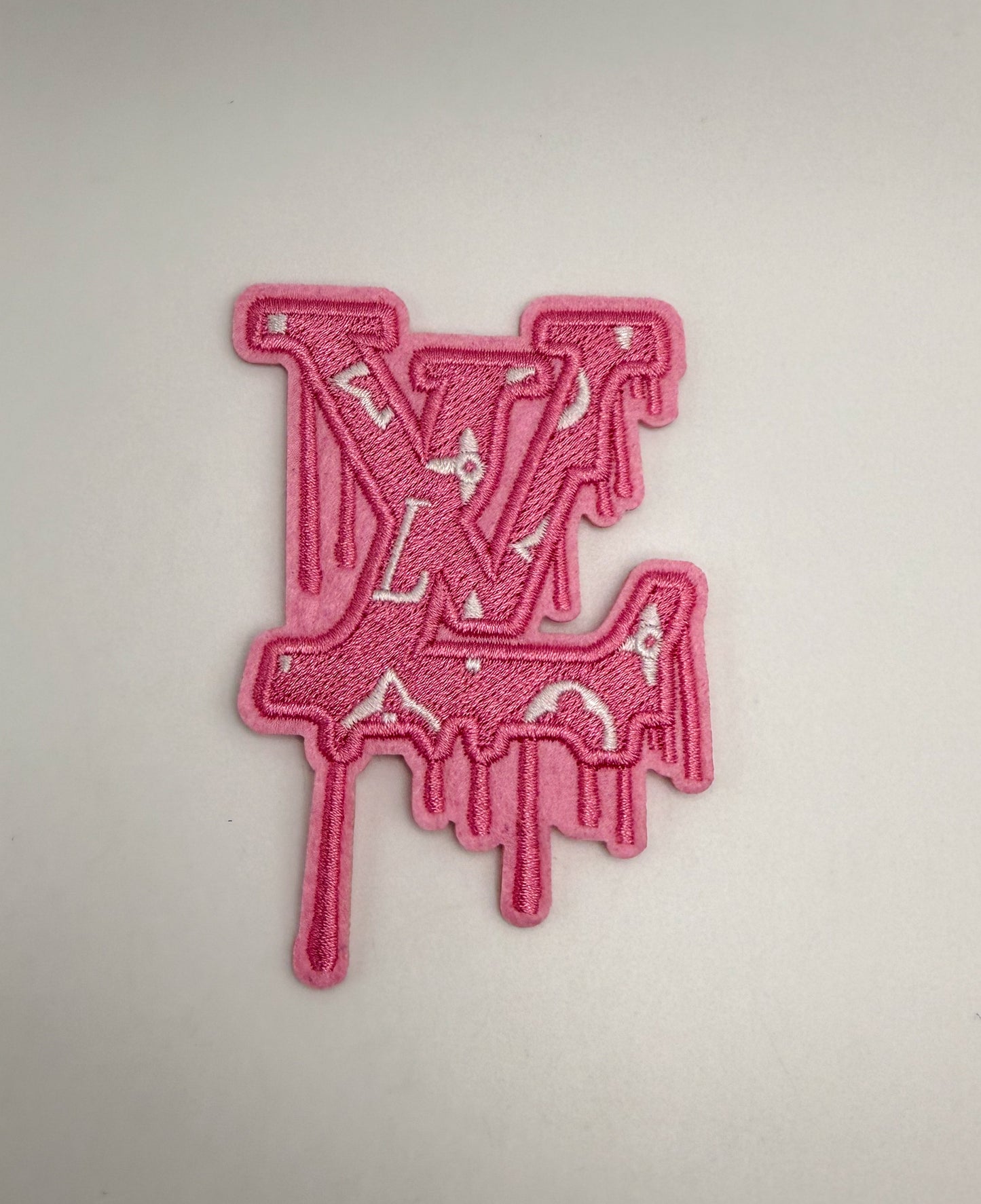 LV Designer DIY Glue Sew On Fabric Patches