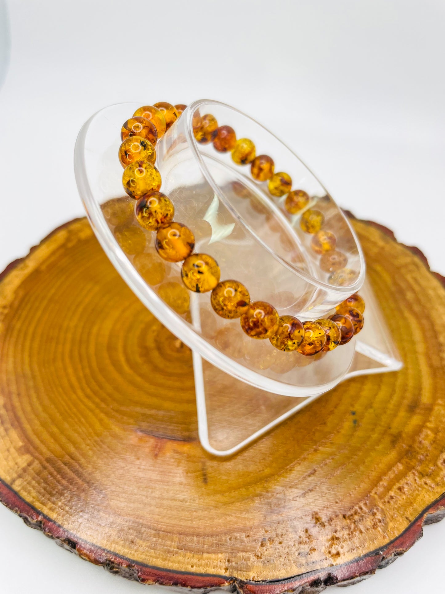 Natural Flower Amber Bracelets