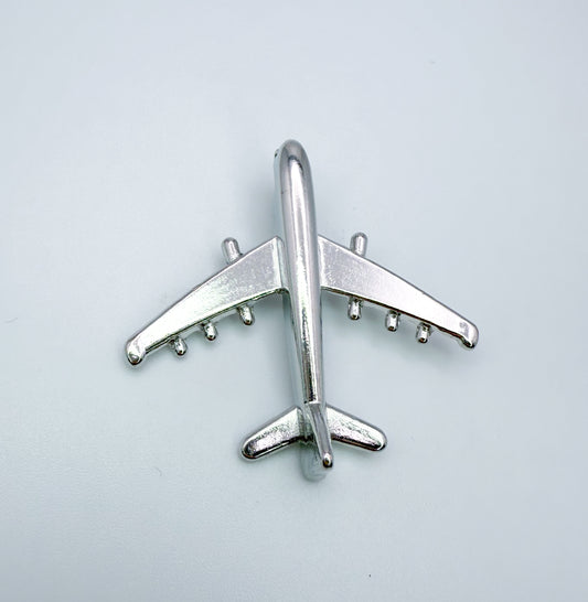 Large Silver Airplane Pendant