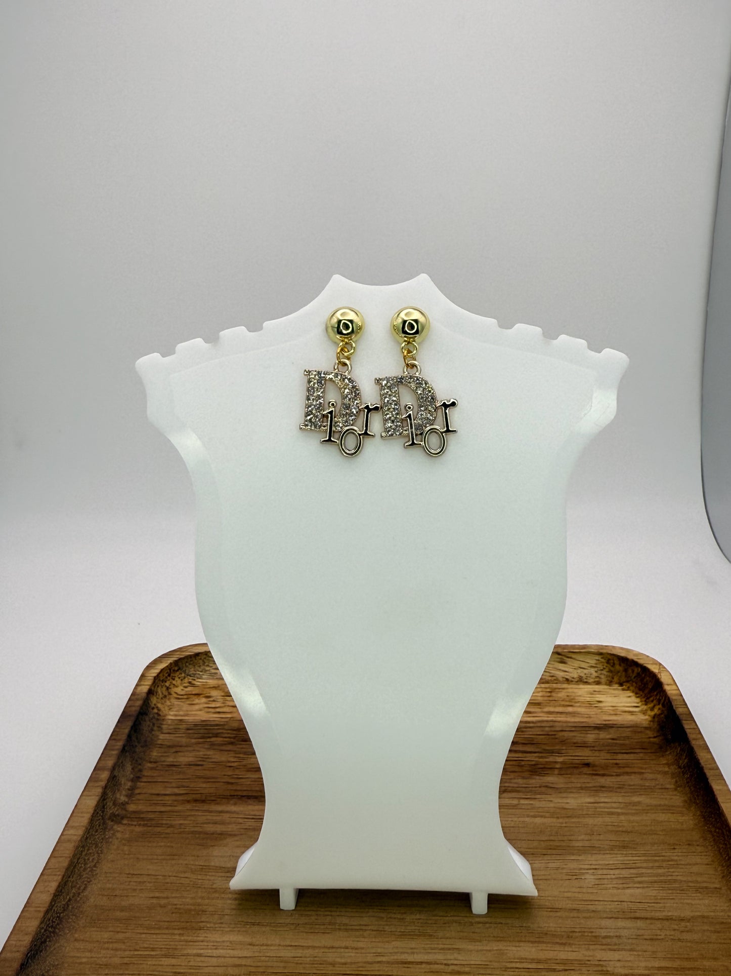 Dior Gold Stud Earrings