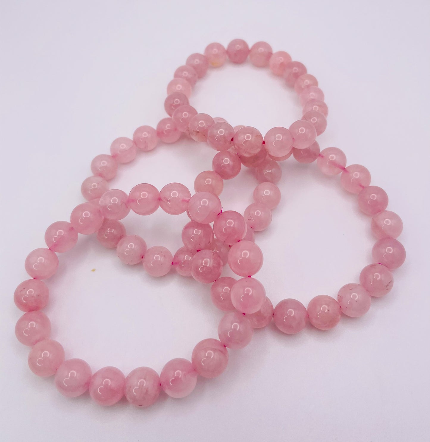 Natural Rose Quartz Crystal Bracelets