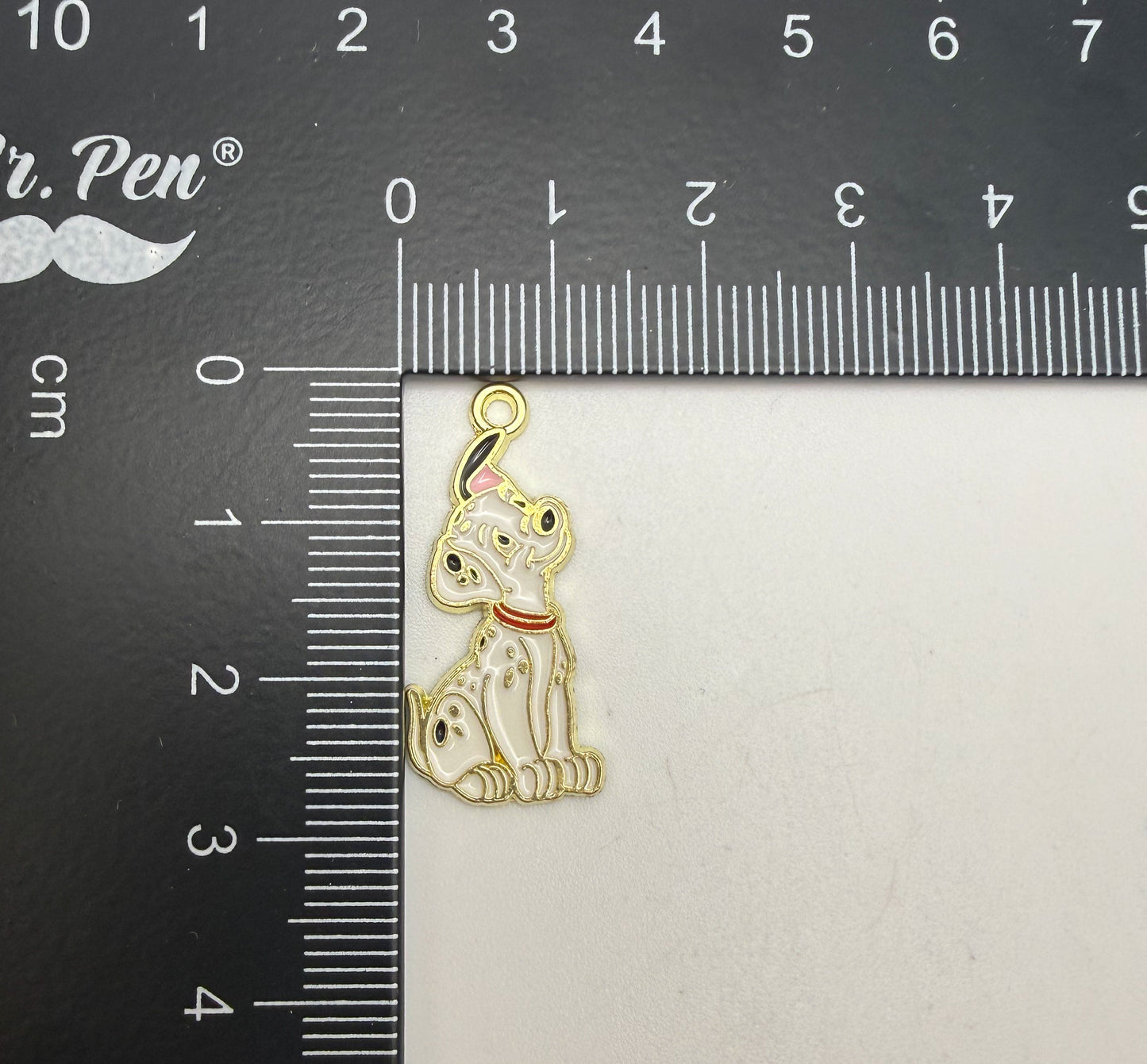 Dalmatian’s Gold Enamel Metal Charms