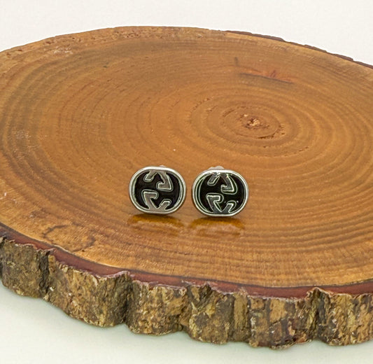 Silver GG Designer Stud Earrings