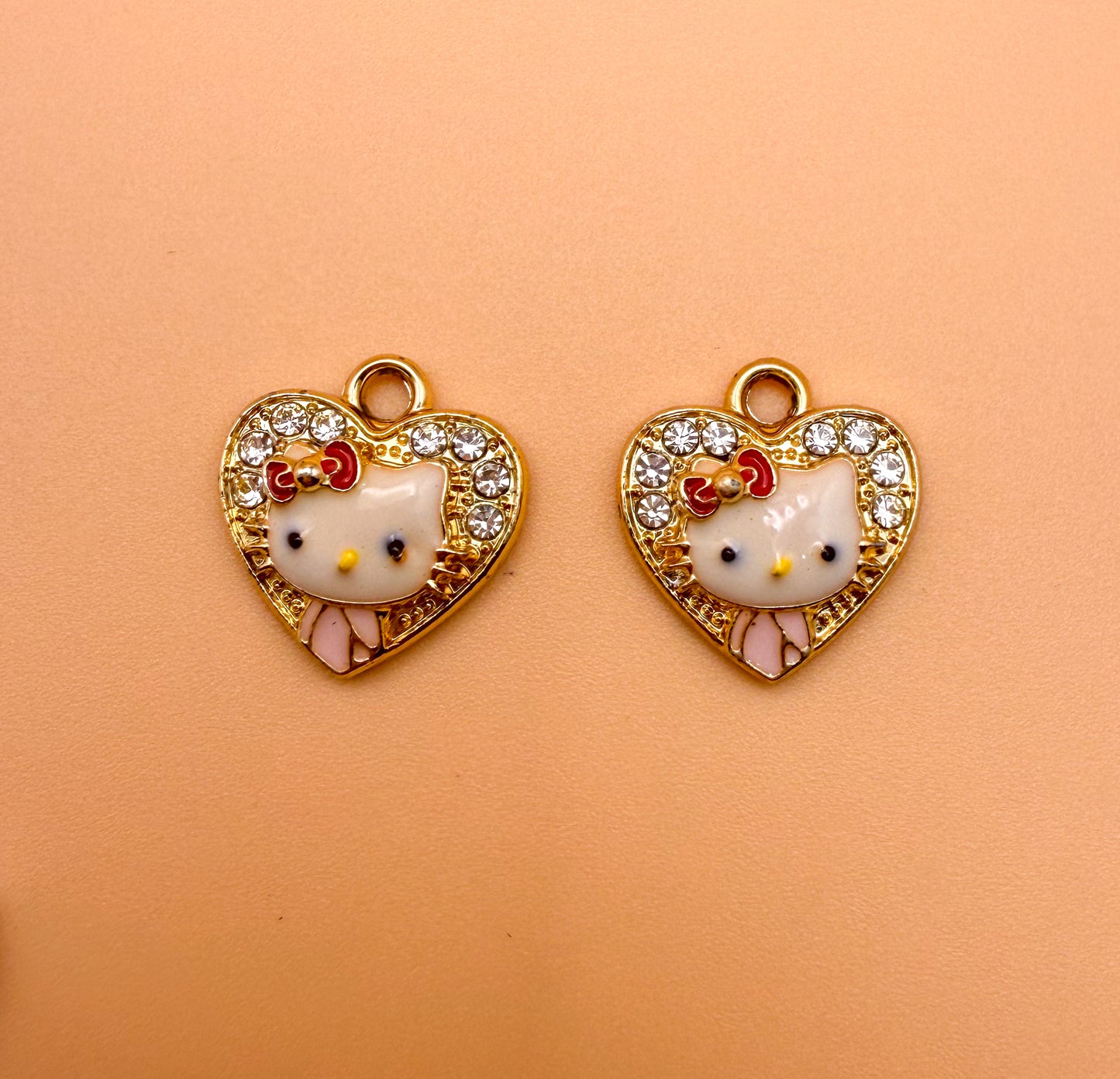 Variety of Gold & Silver Hello Kitty Metal Charms