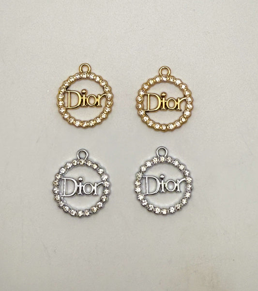 Round Dior Gold and Silver DIY Charms