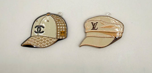 CC & LV Designer Acrylic Hat DIY Keychain Charm Accessories