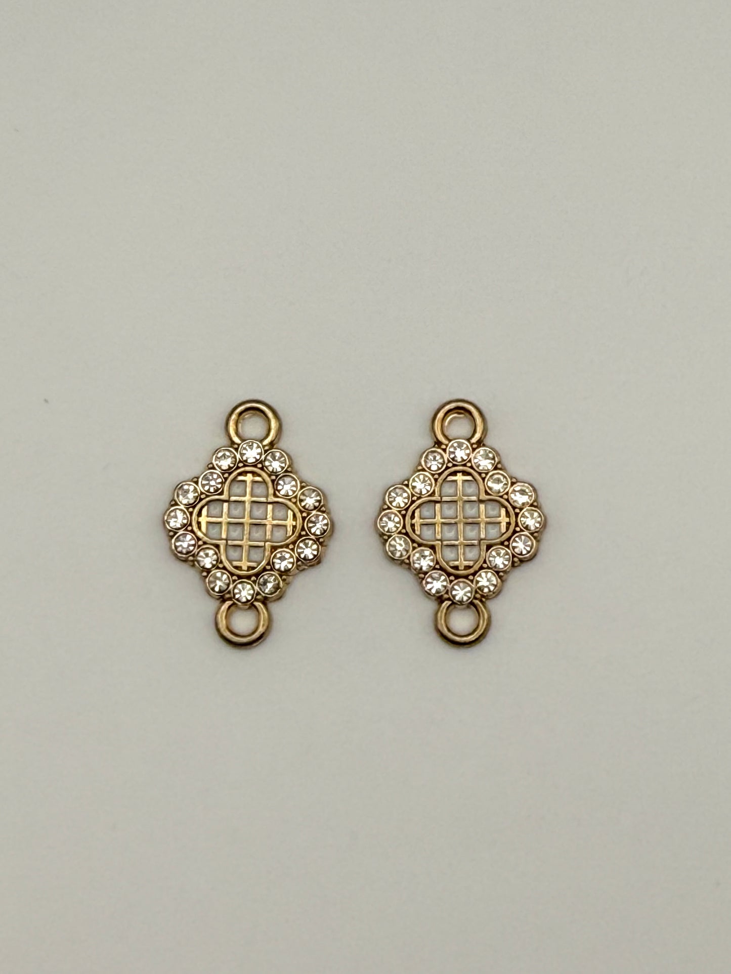 Gold Clover Metal Charm Connector