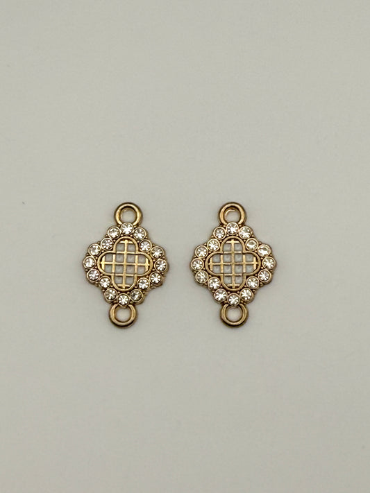 Gold Clover Metal Charm Connector