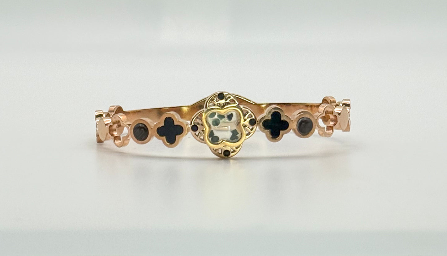 Rose Gold LV Clovers Bangle Bracelets
