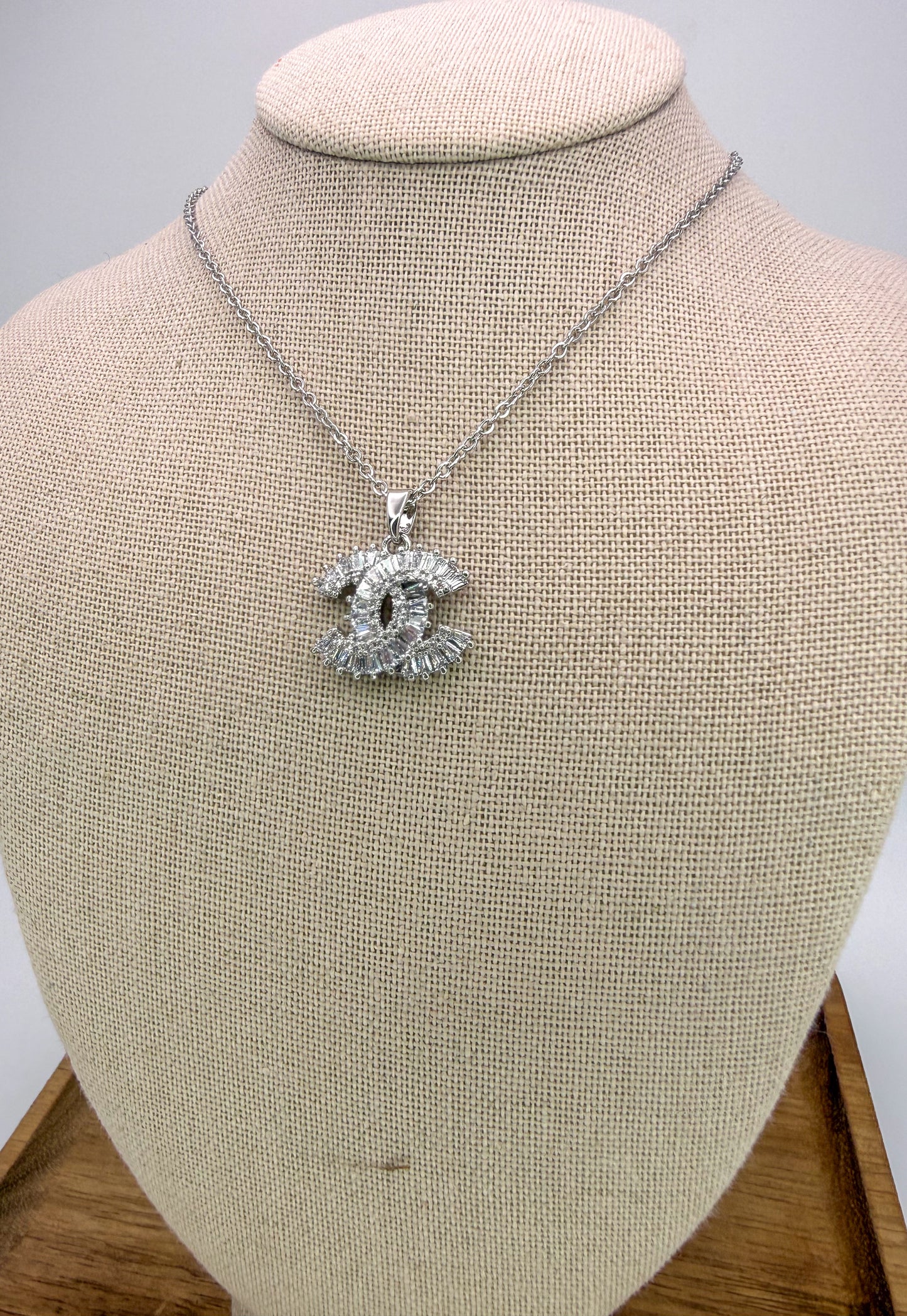 NEW CC Designer Crystal Zircon Pendant Necklace