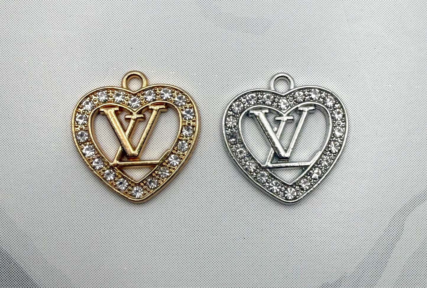 SPECIAL: LV Heart Shaped Metal DIY Charms