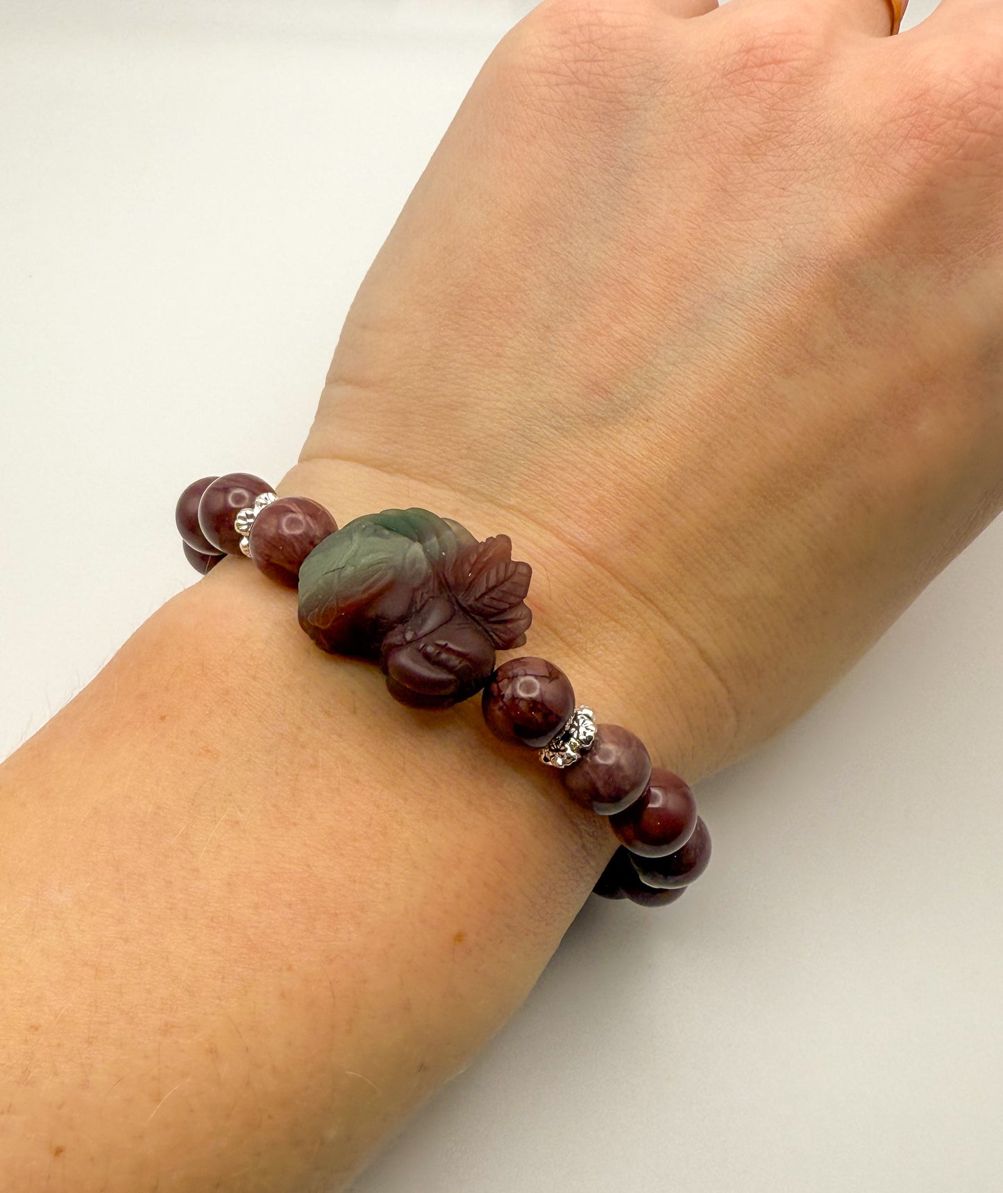 Natural Alashan Agate Sleeping Fairy Adjustable Stretch Bracelets- 3 Different Styles