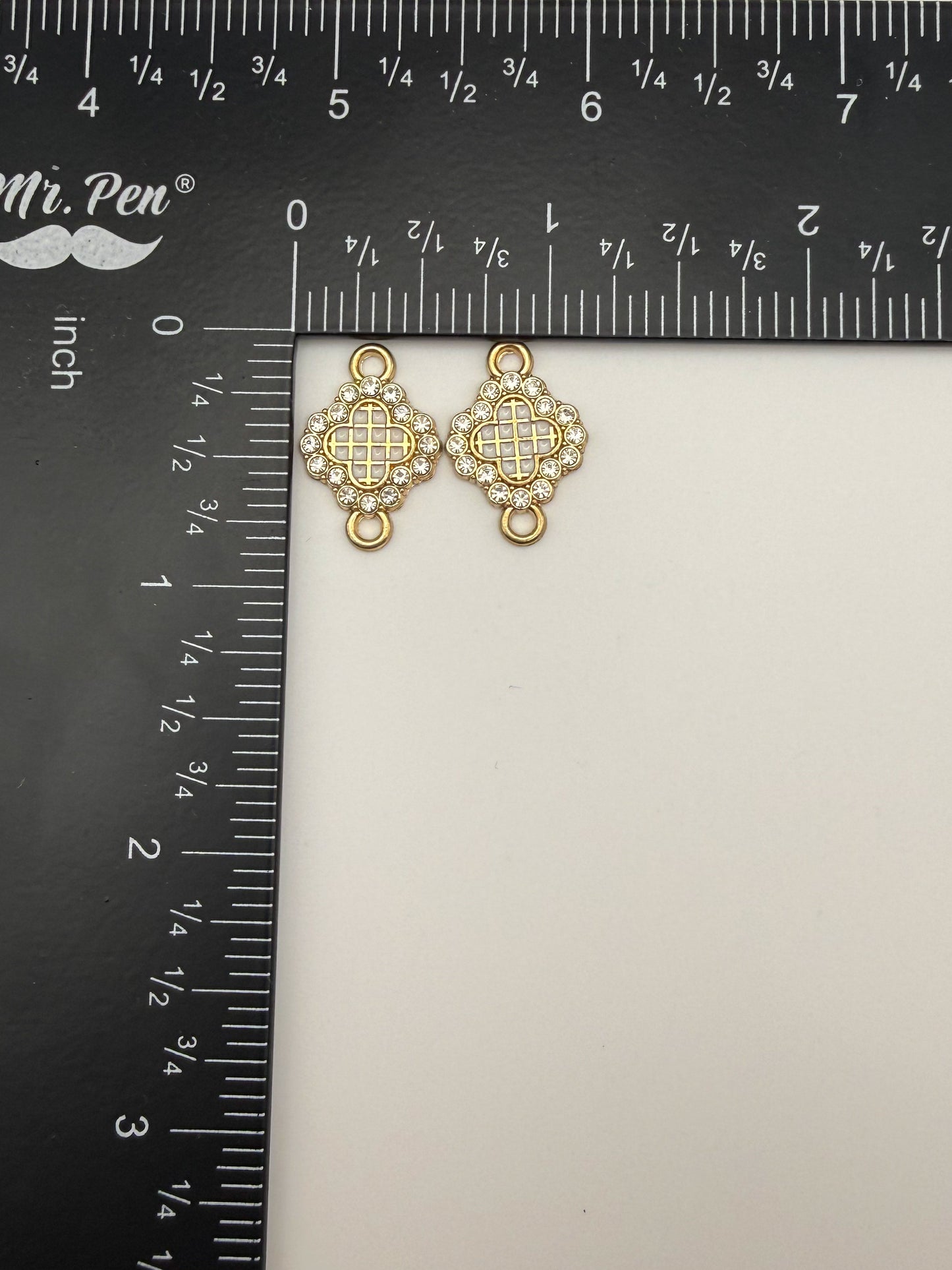 Gold Clover Metal Charm Connector