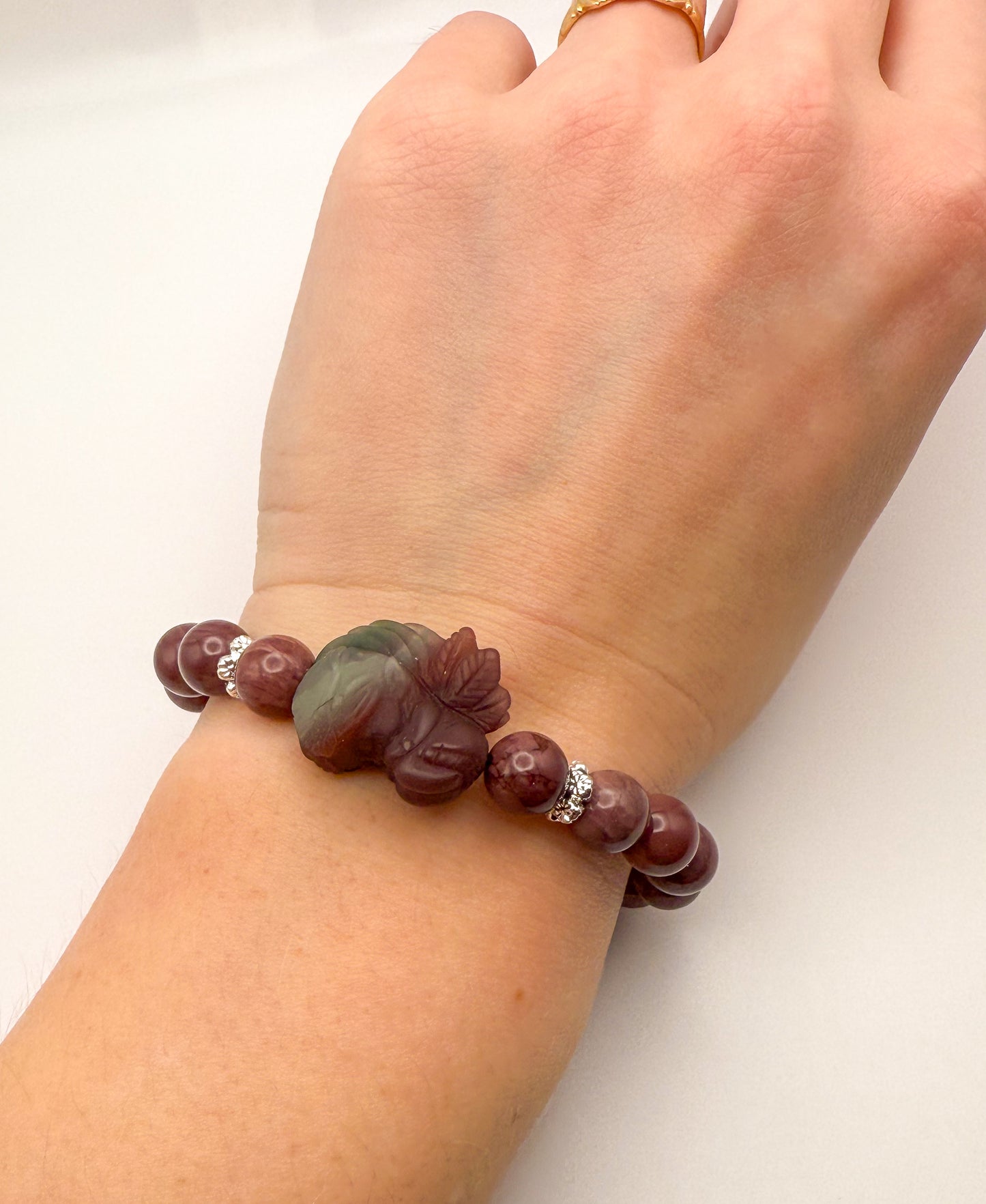 Natural Alashan Agate Sleeping Fairy Adjustable Stretch Bracelets- 3 Different Styles