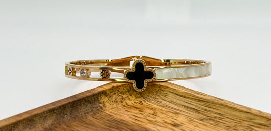 LV Clover Rose Gold Bangle Bracelet