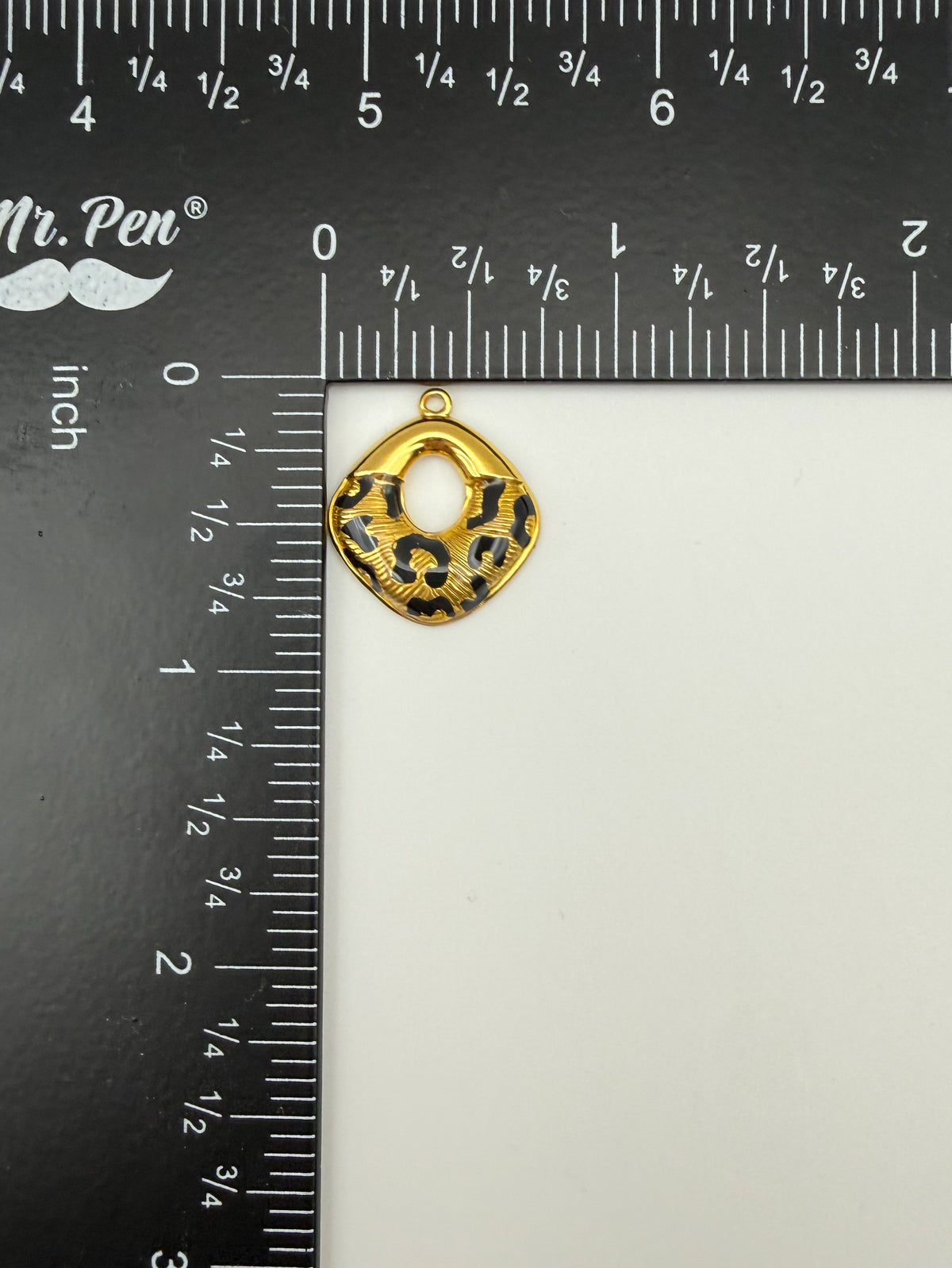 Gold Stainless Steel Leopard Print Shaped Charm Pendants DIY