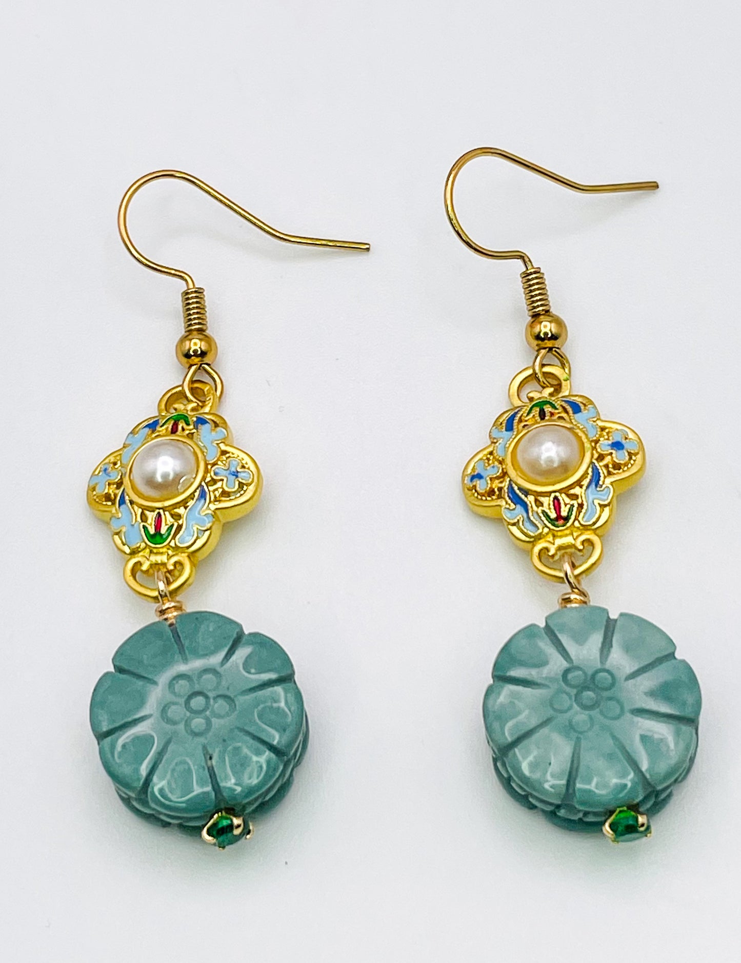 Vibrant Natural Alashan Flower Earrings