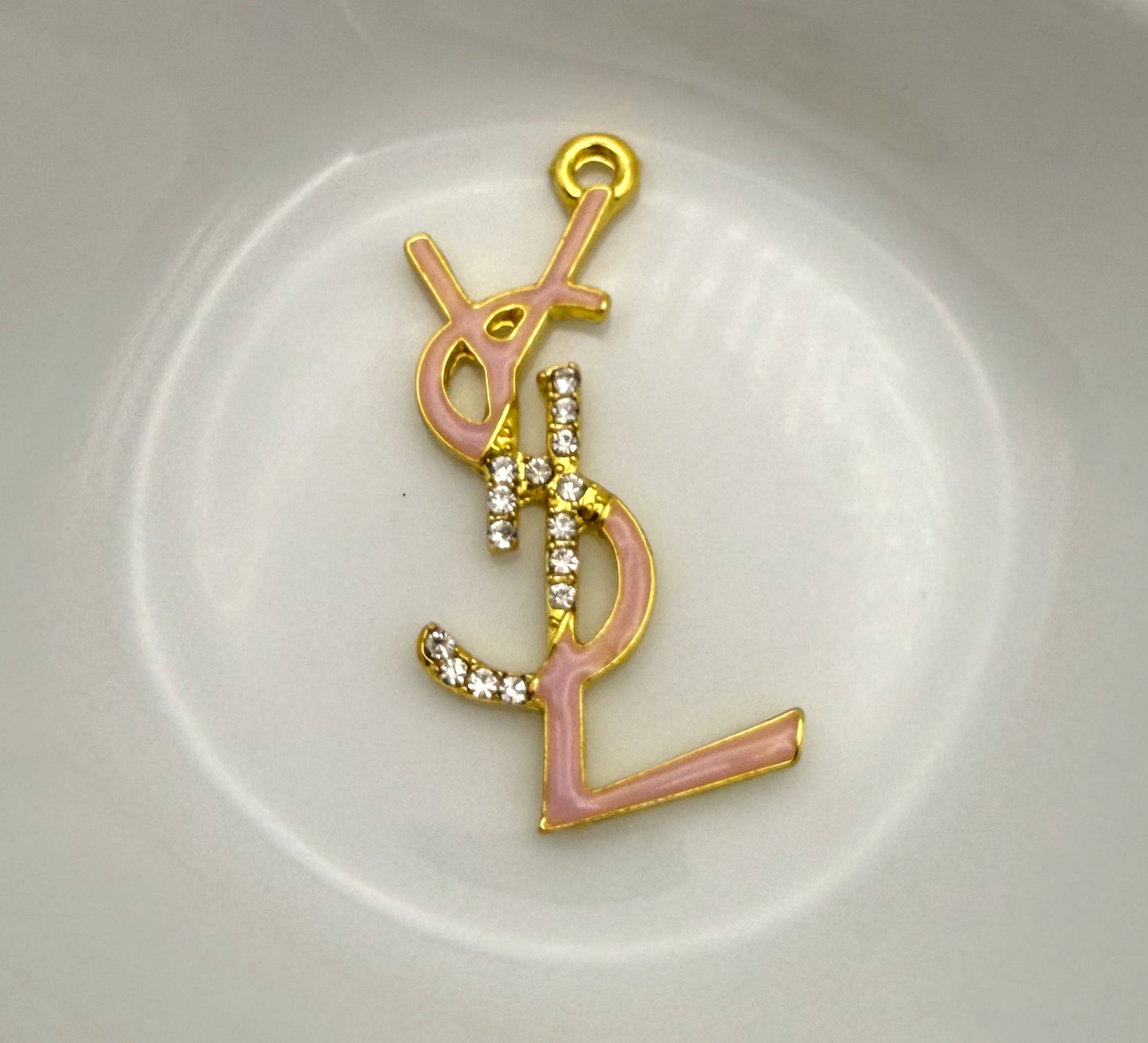 Big Size YSL Designer Colorful Enameled Metal Charm Pendants