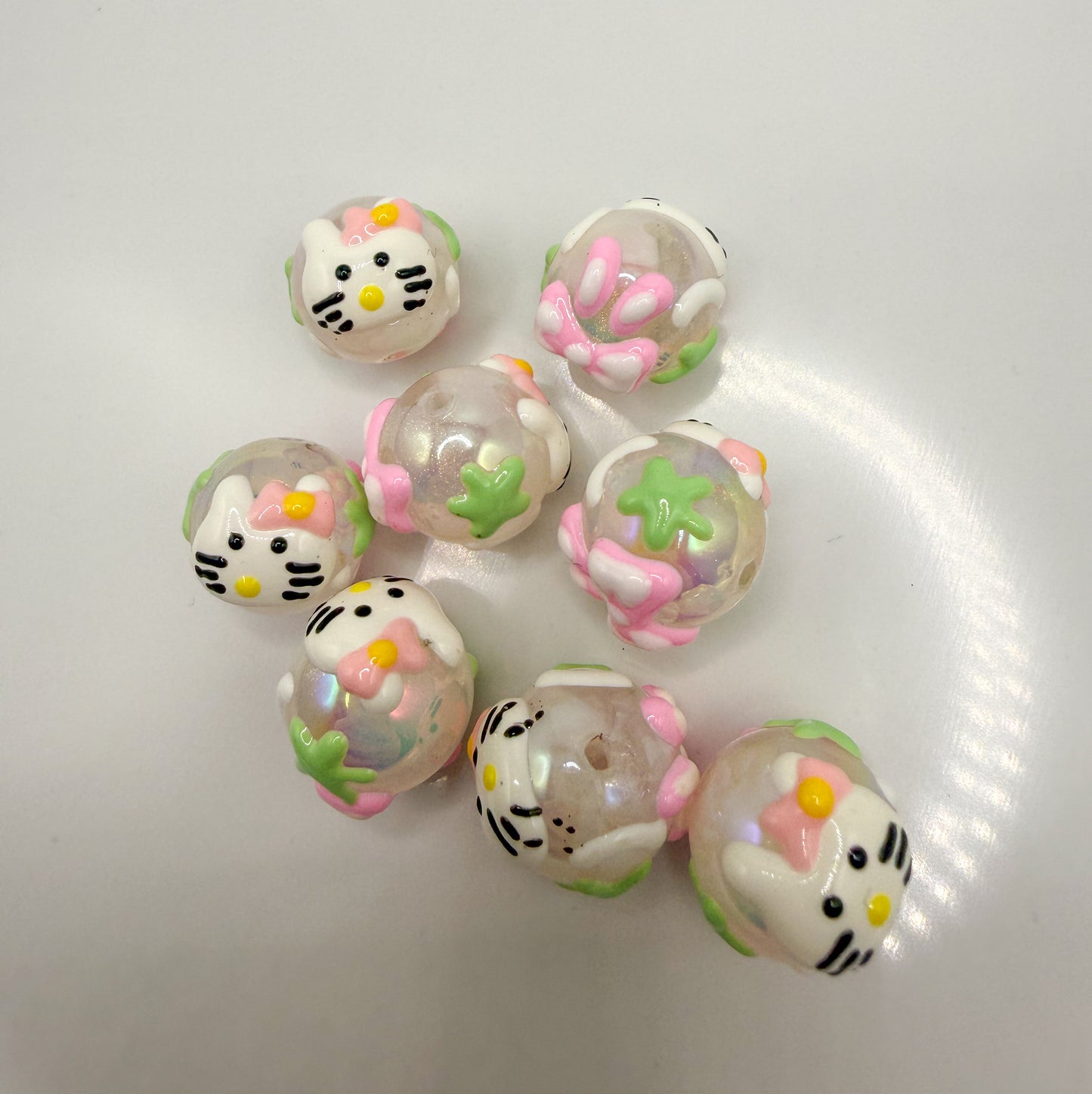 Hand Paint Hell Kitty DIY Pen Beads