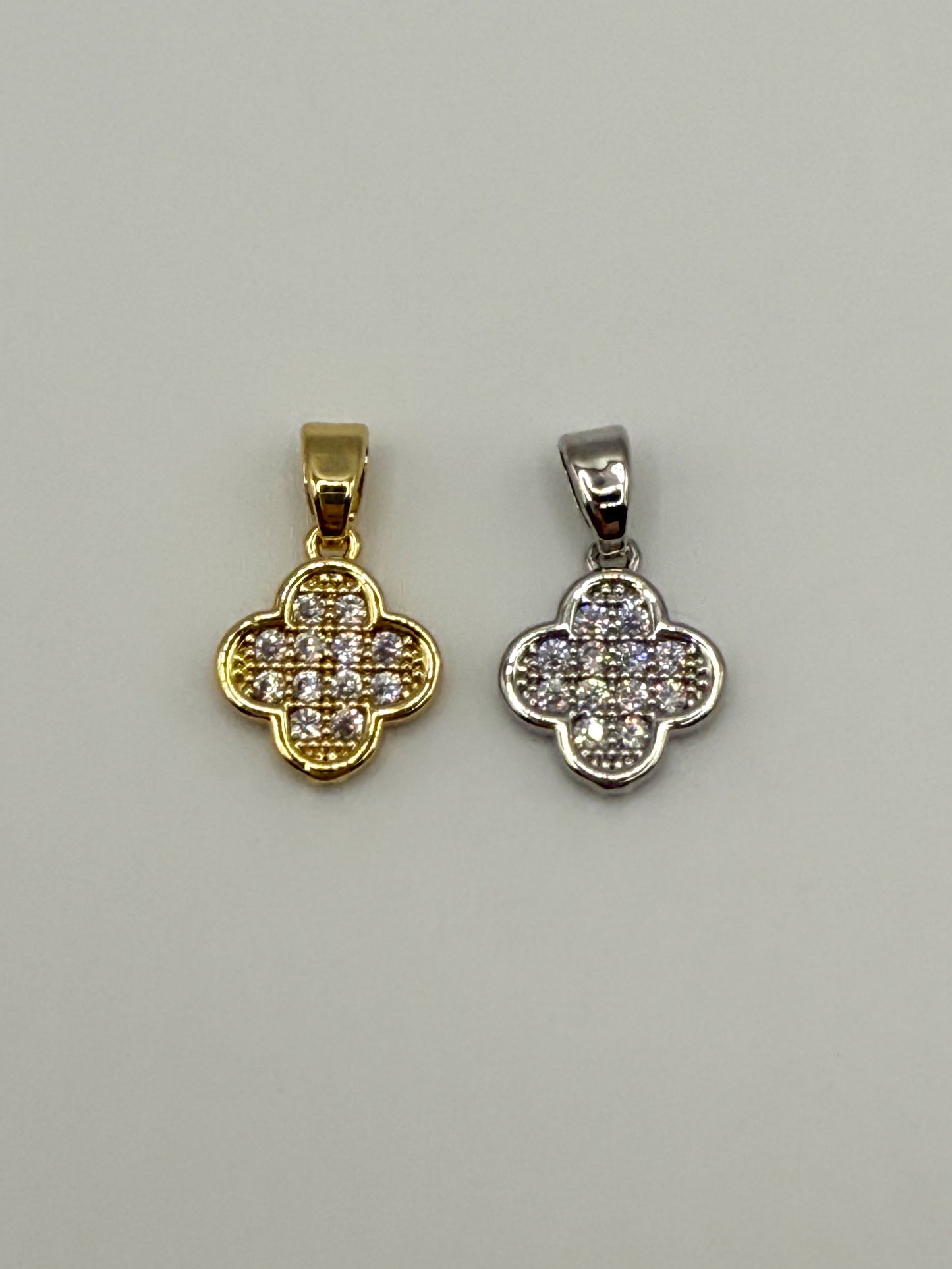 Mini Gold & Silver Clover Charm Pendant