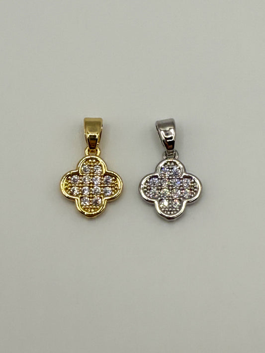 Mini Gold & Silver Clover Charm Pendant