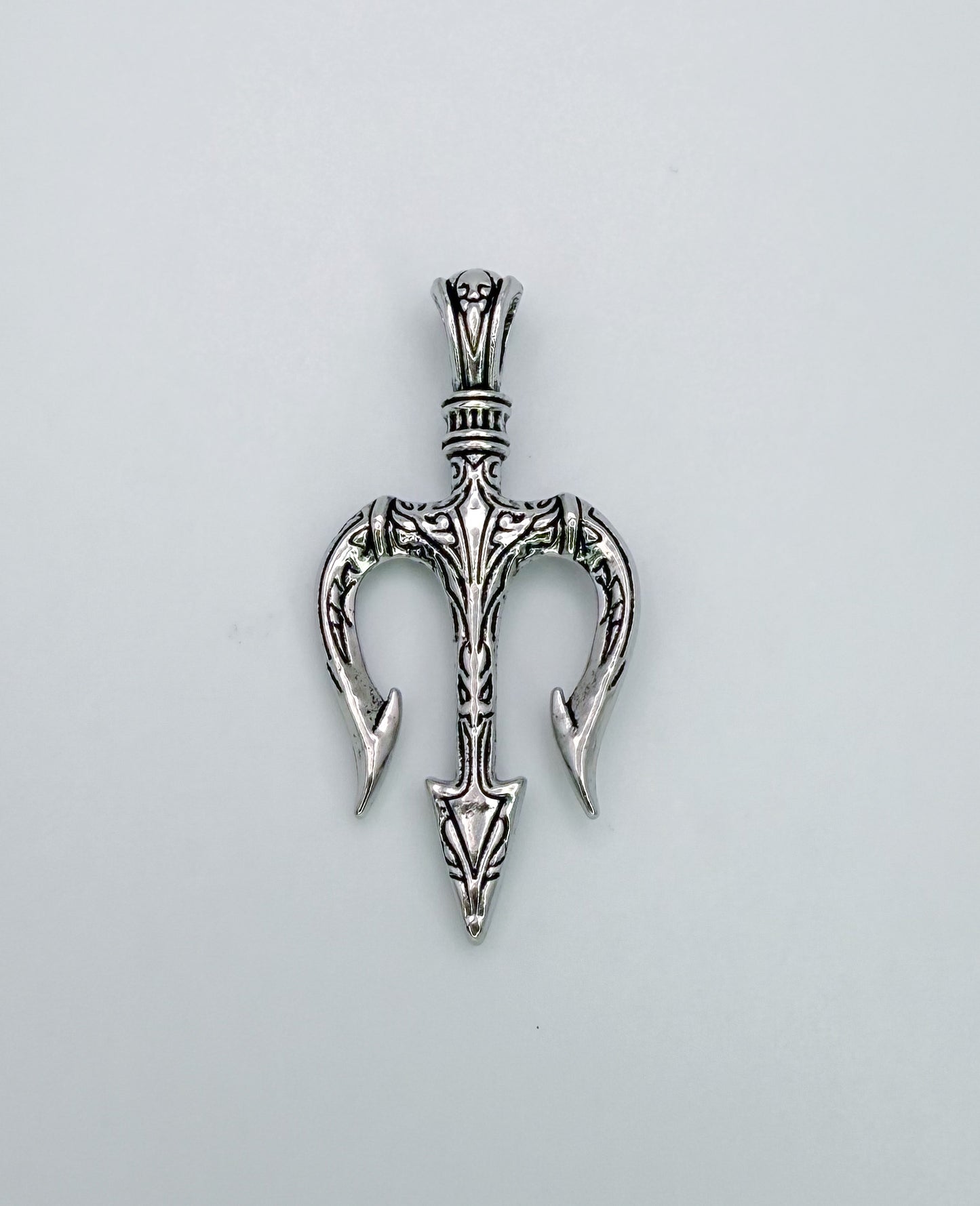 Silver Poseidon Trident Pendant