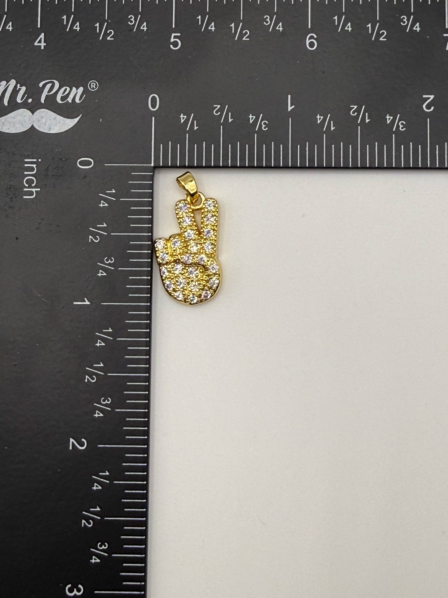 Sign Language Hand Signs Gold & Silver Metal Charm Pendants