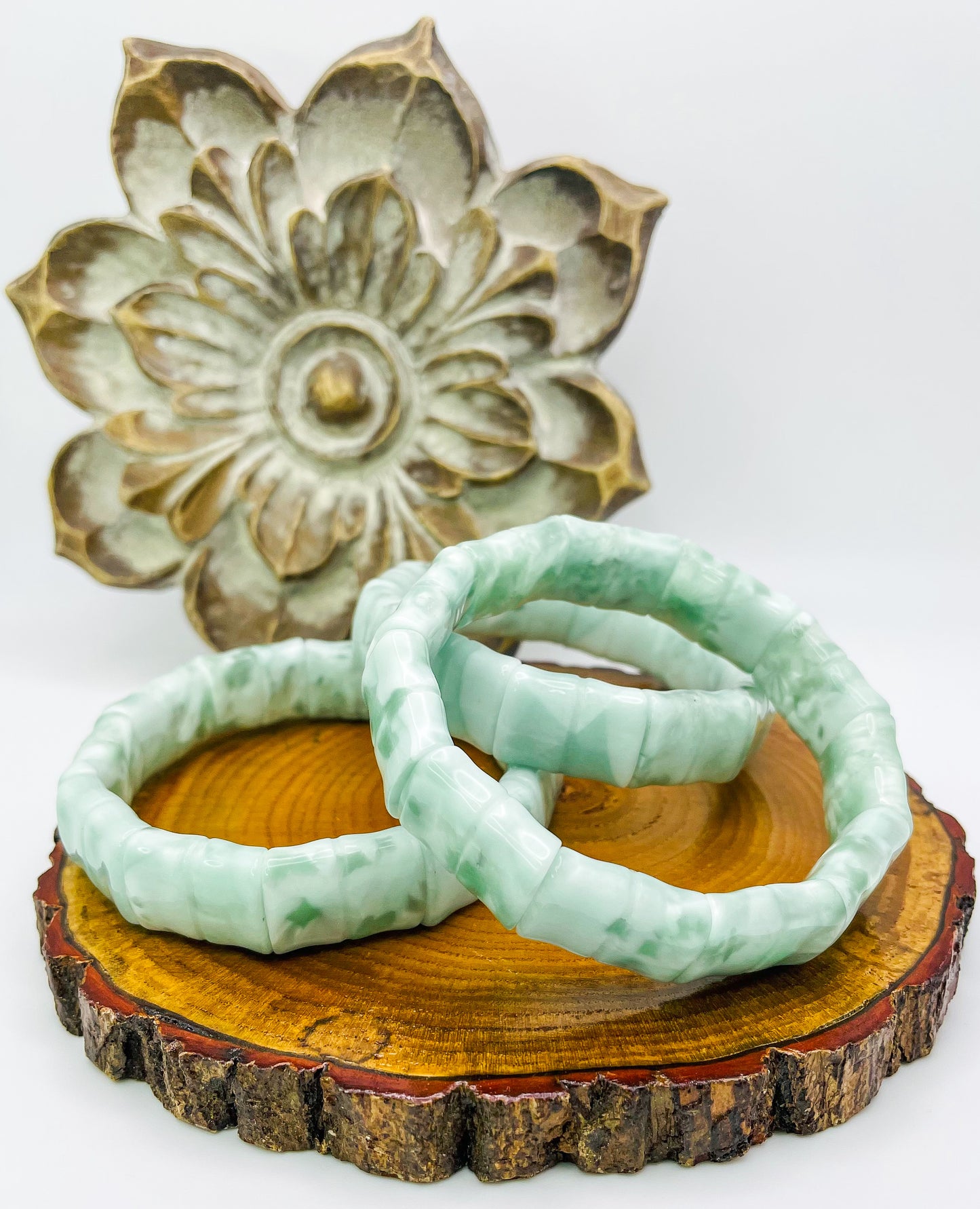 Natural Larimar Bangle Bracelet