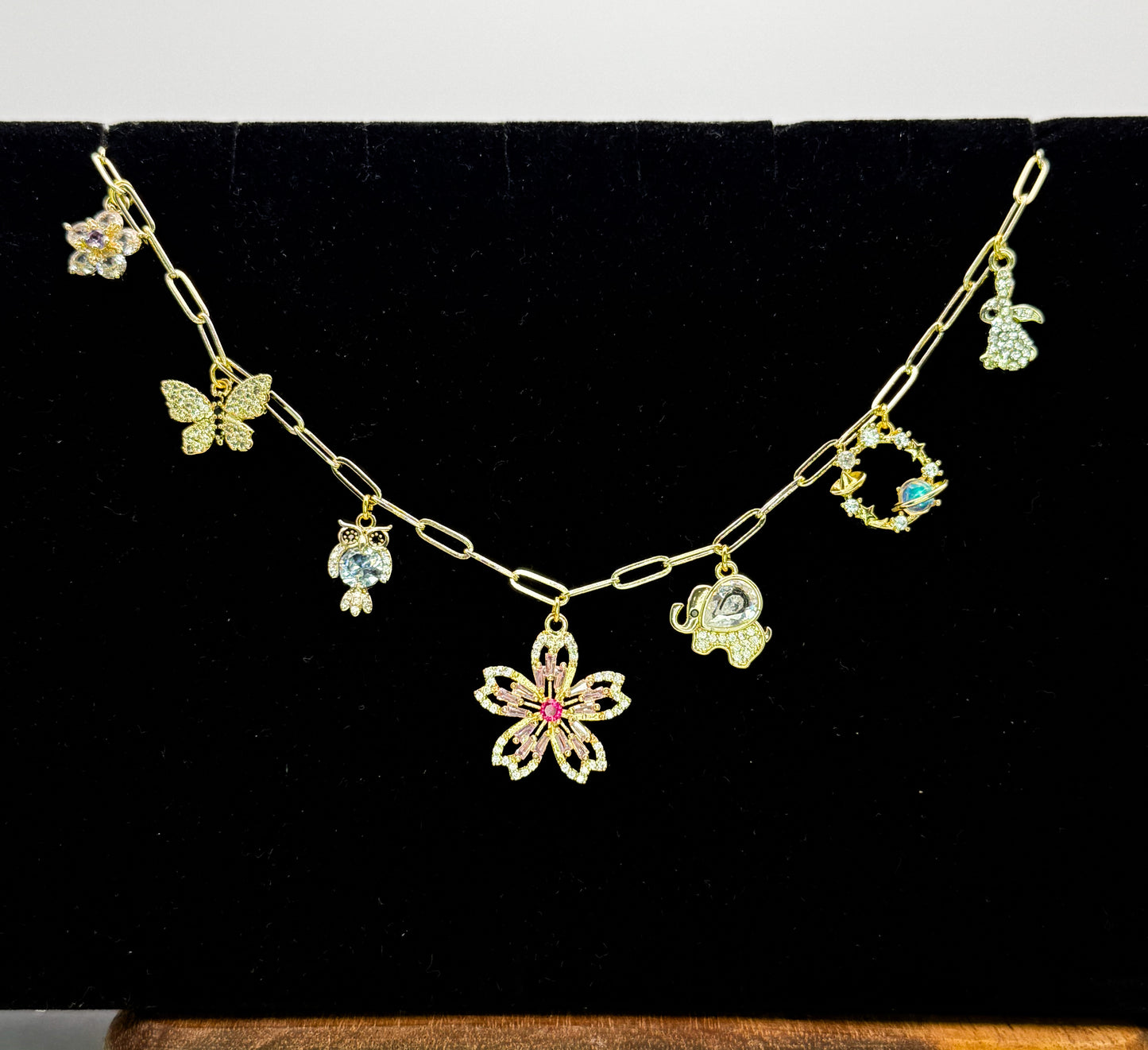 Bloom of Spring Gold Charm Necklace