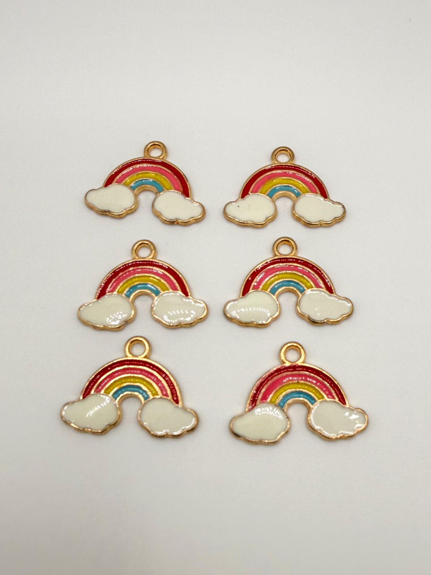 Gold Rainbow DIY Metal Charms