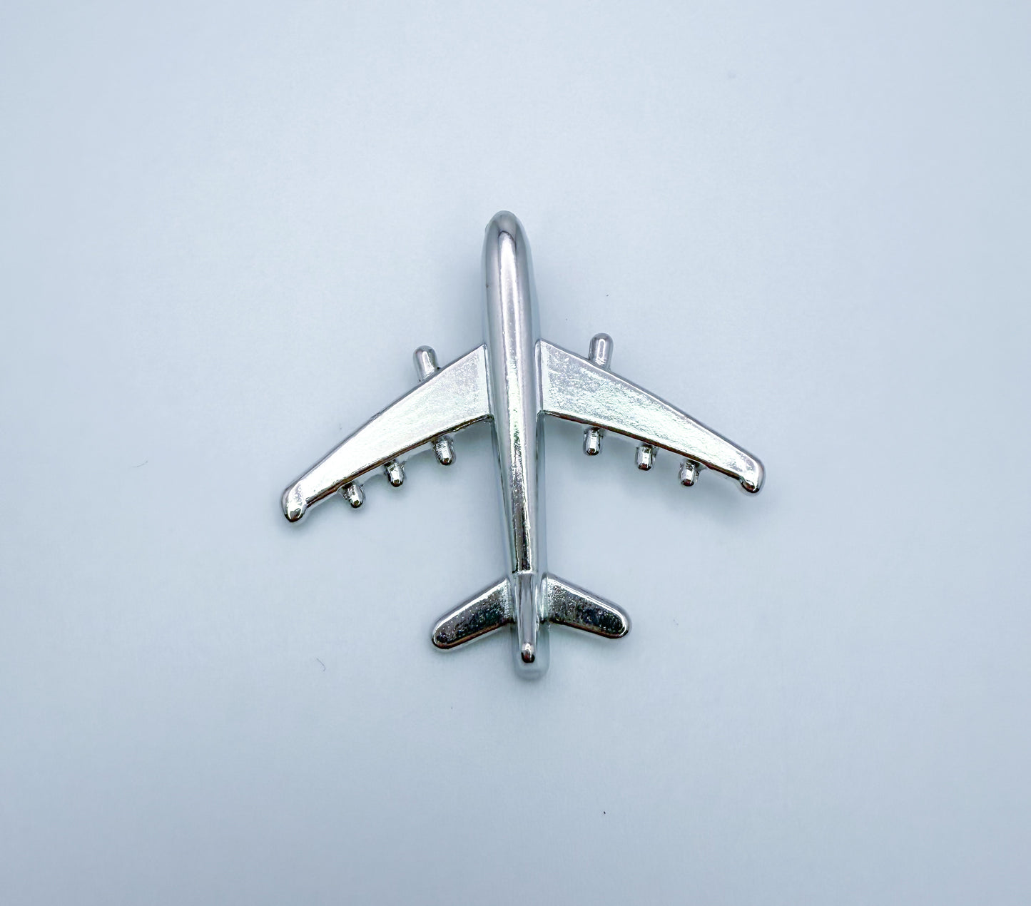 Large Silver Airplane Pendant