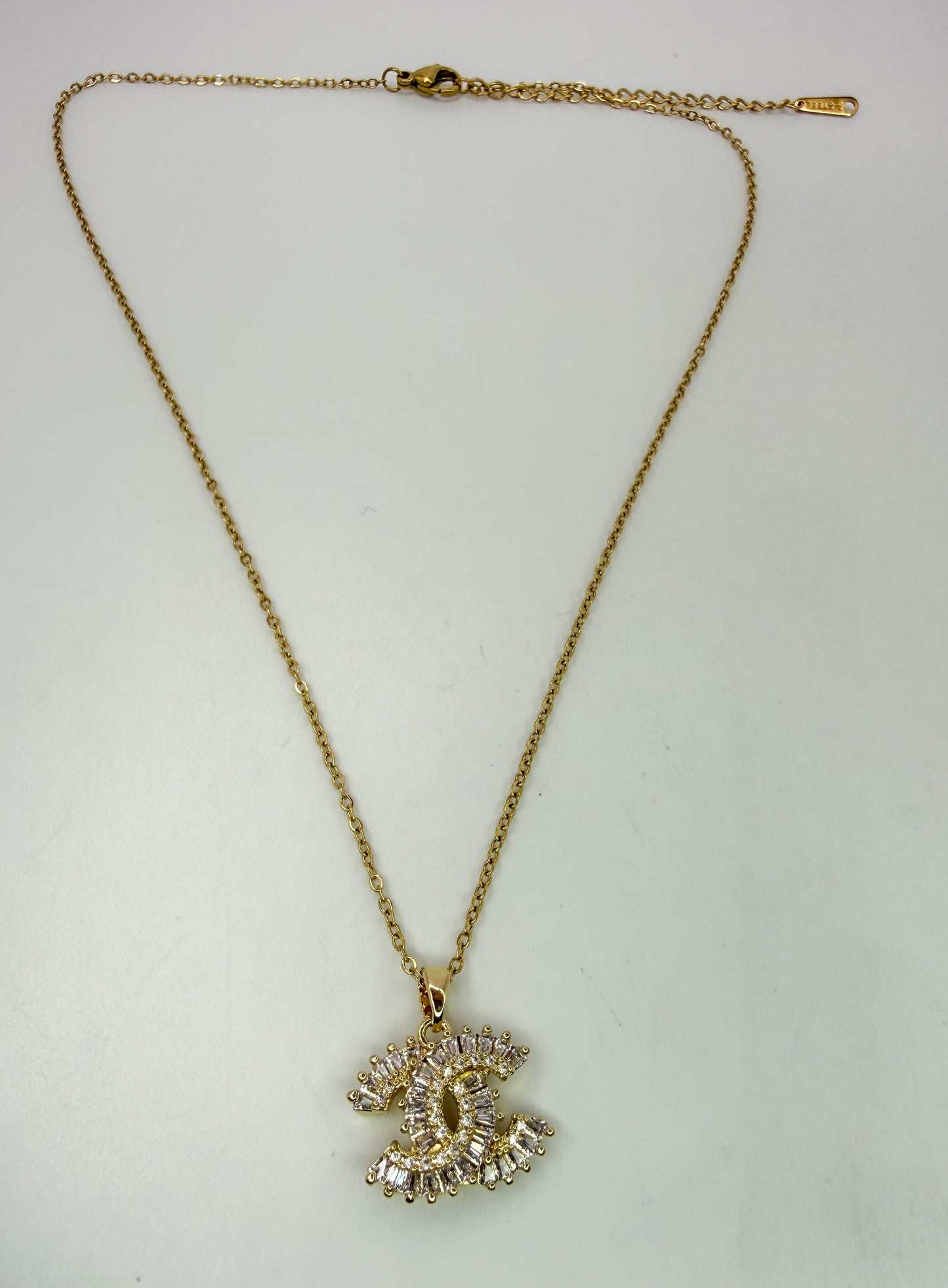 NEW CC Designer Crystal Zircon Pendant Necklace