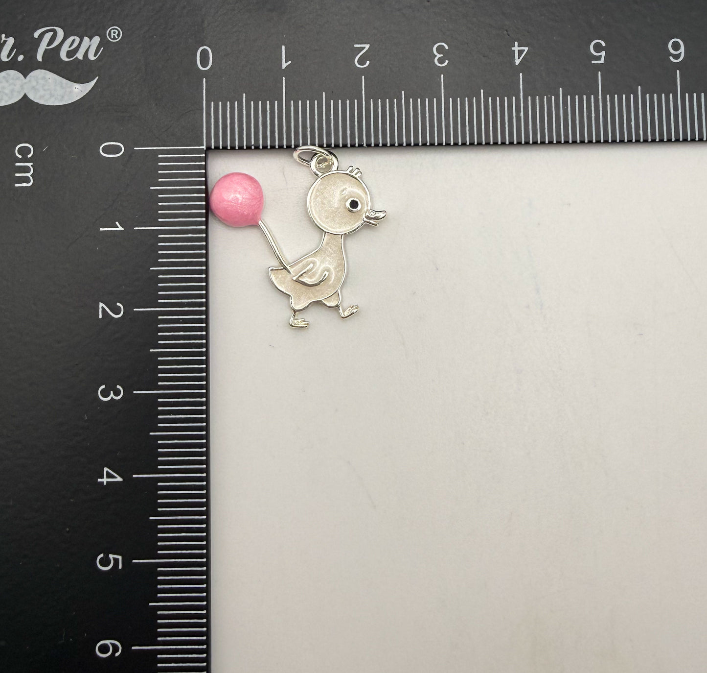 Little Duckie with a Balloon Metal Charms