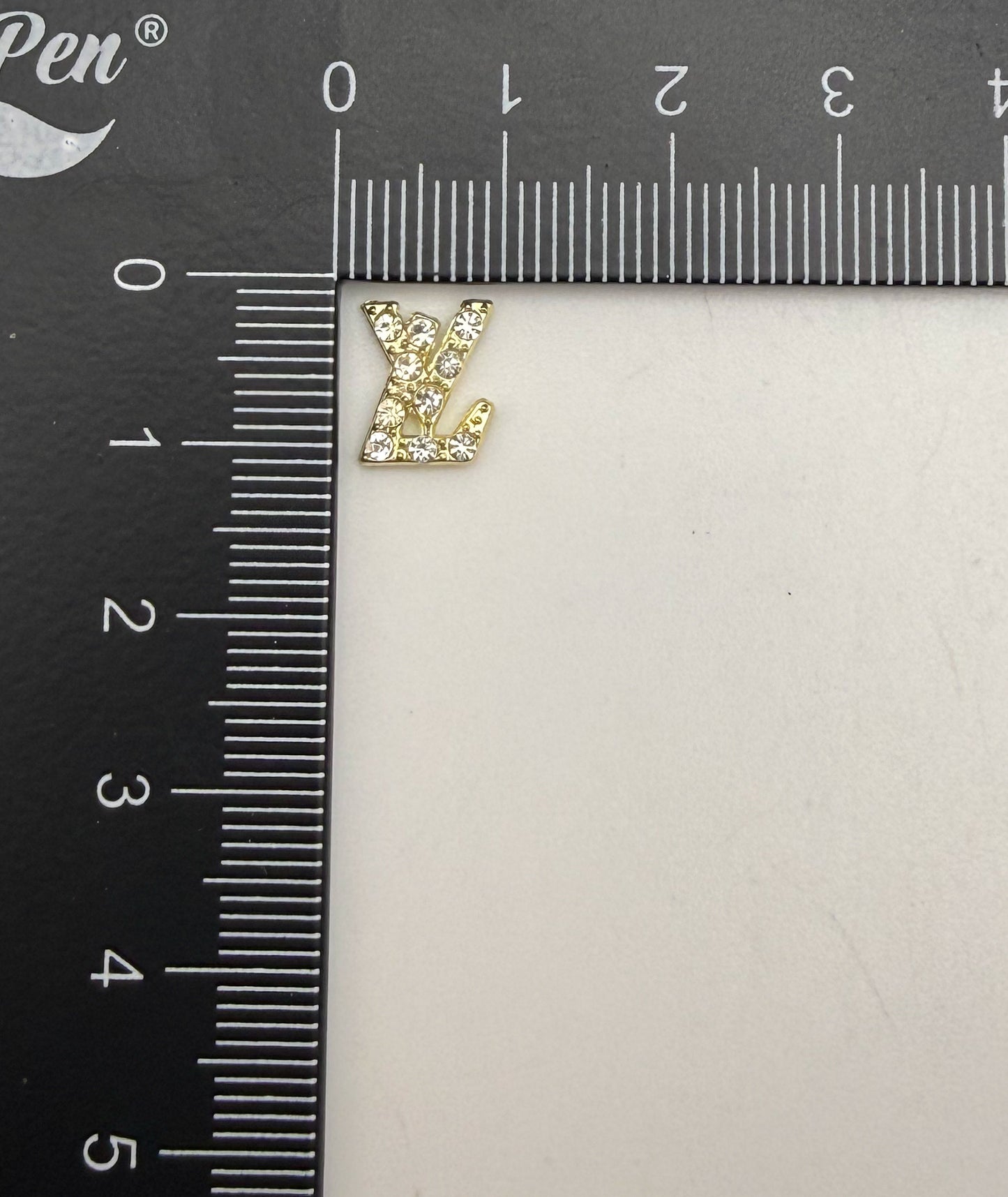 Mini Bling Silver & Gold Flat Back LV & CC Designer DIY Nail Charms