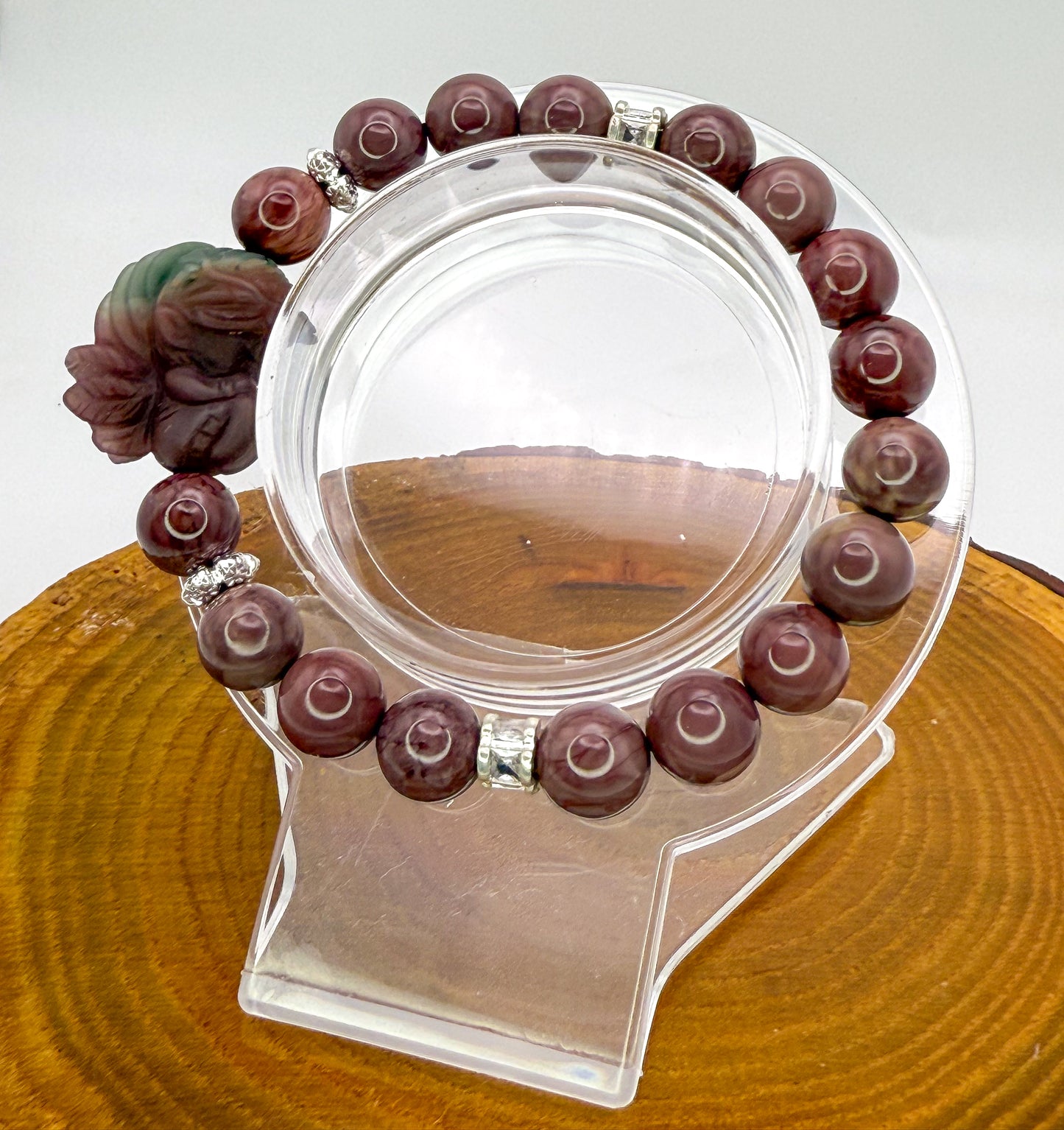 Natural Alashan Agate Sleeping Fairy Adjustable Stretch Bracelets- 3 Different Styles