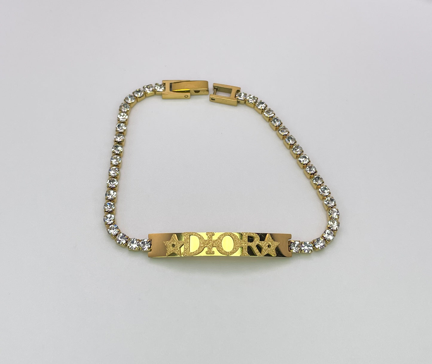 Dior Designer Gold Tennis Bracelet