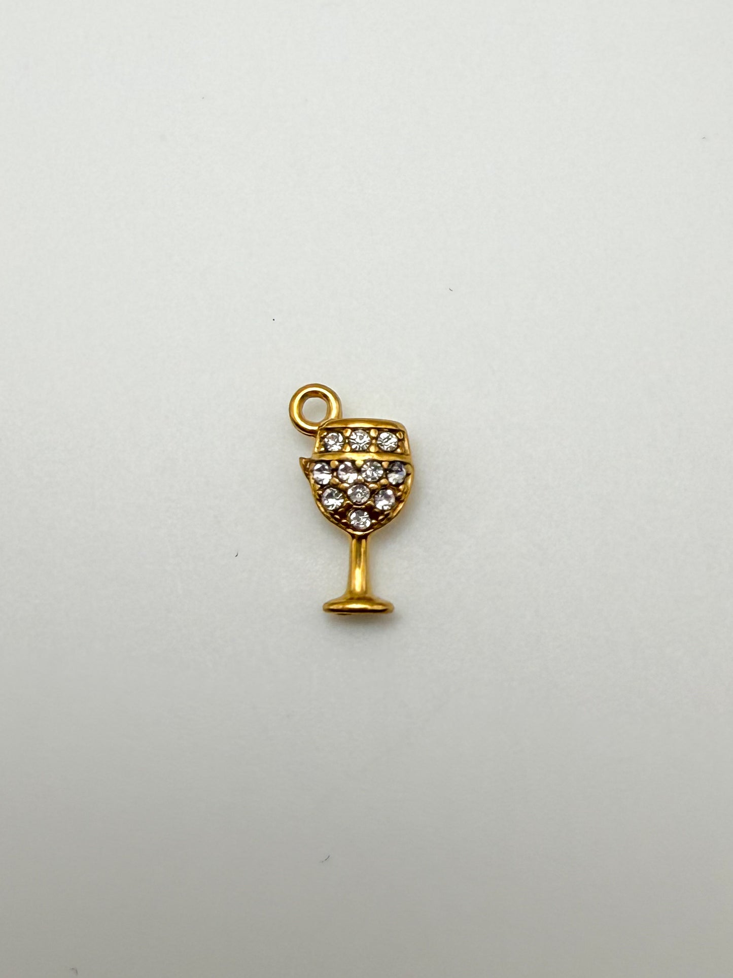 Stainless Steel Gold Household Items Radio Wine Glass & Stethoscope Charms