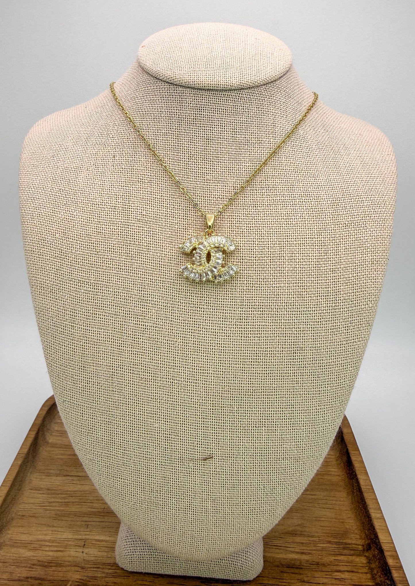 NEW CC Designer Crystal Zircon Pendant Necklace