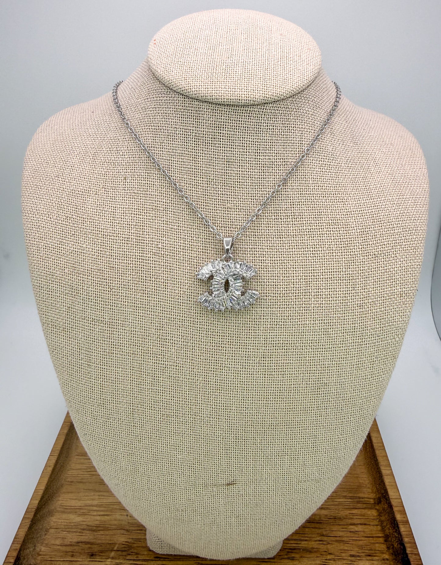 NEW CC Designer Crystal Zircon Pendant Necklace