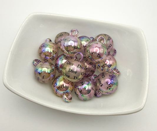Sparkling Acrylic Dior Designer DIY Bead Charms