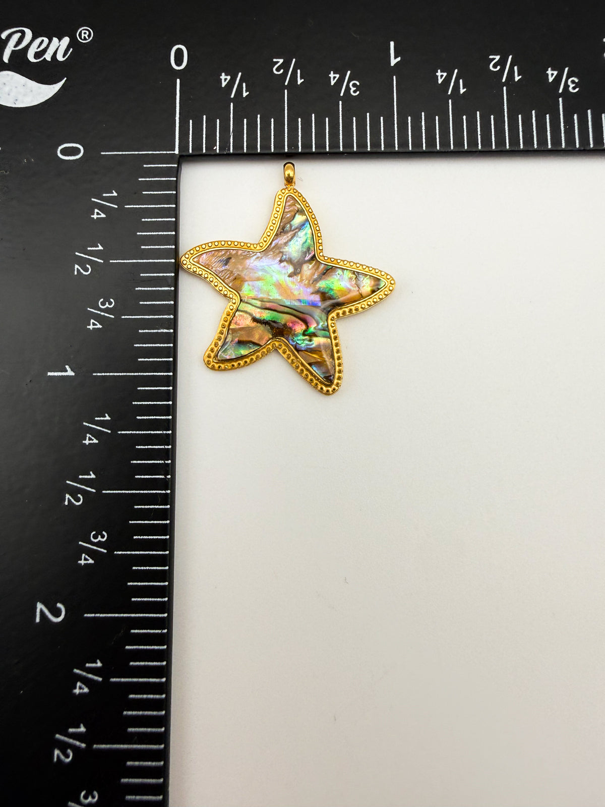 Gold Stainless Steel Star Abalone & Mother of Pearl Shell Charm Pendant DIY