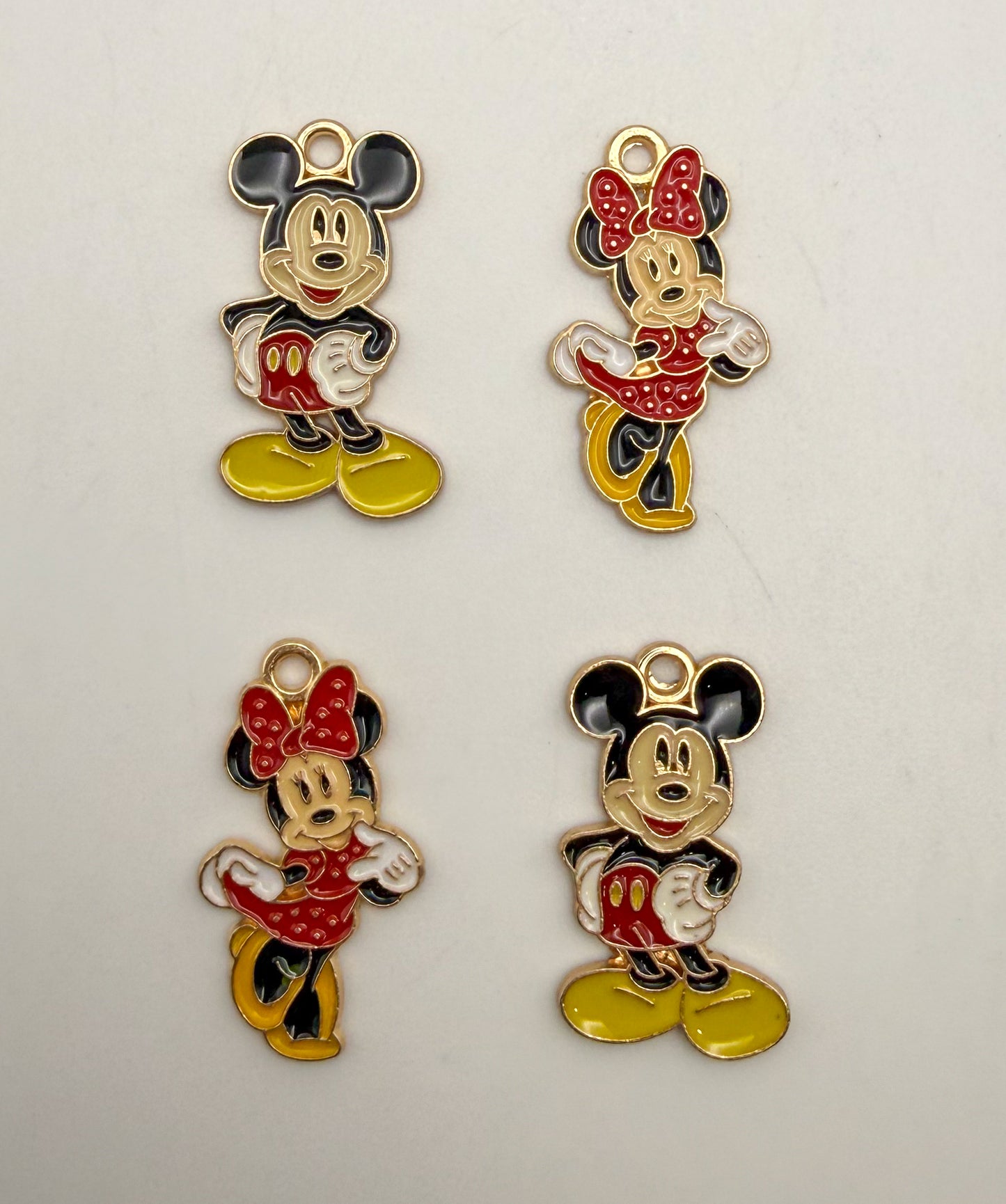 Boy & Girl Mickey Mouse DIY Metal Charm Set