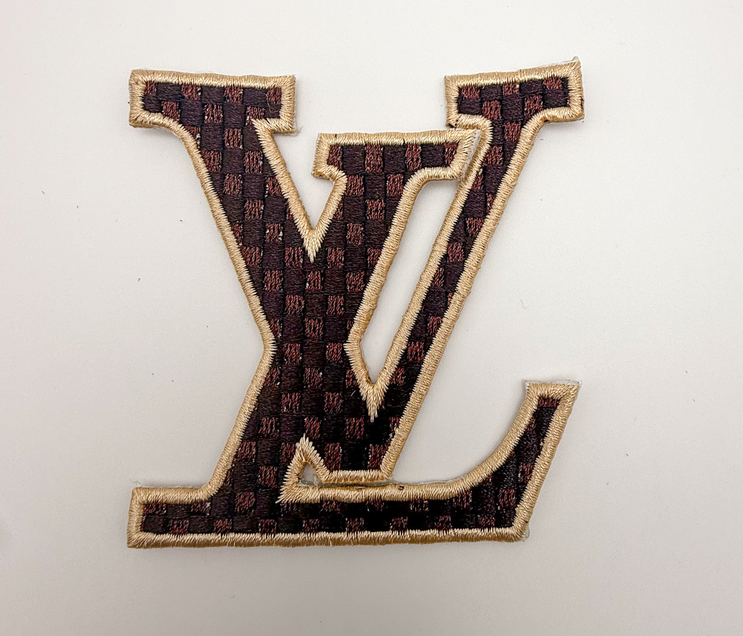 Variety of Colorful LV Designer Glue on Sew on Fabric Patches