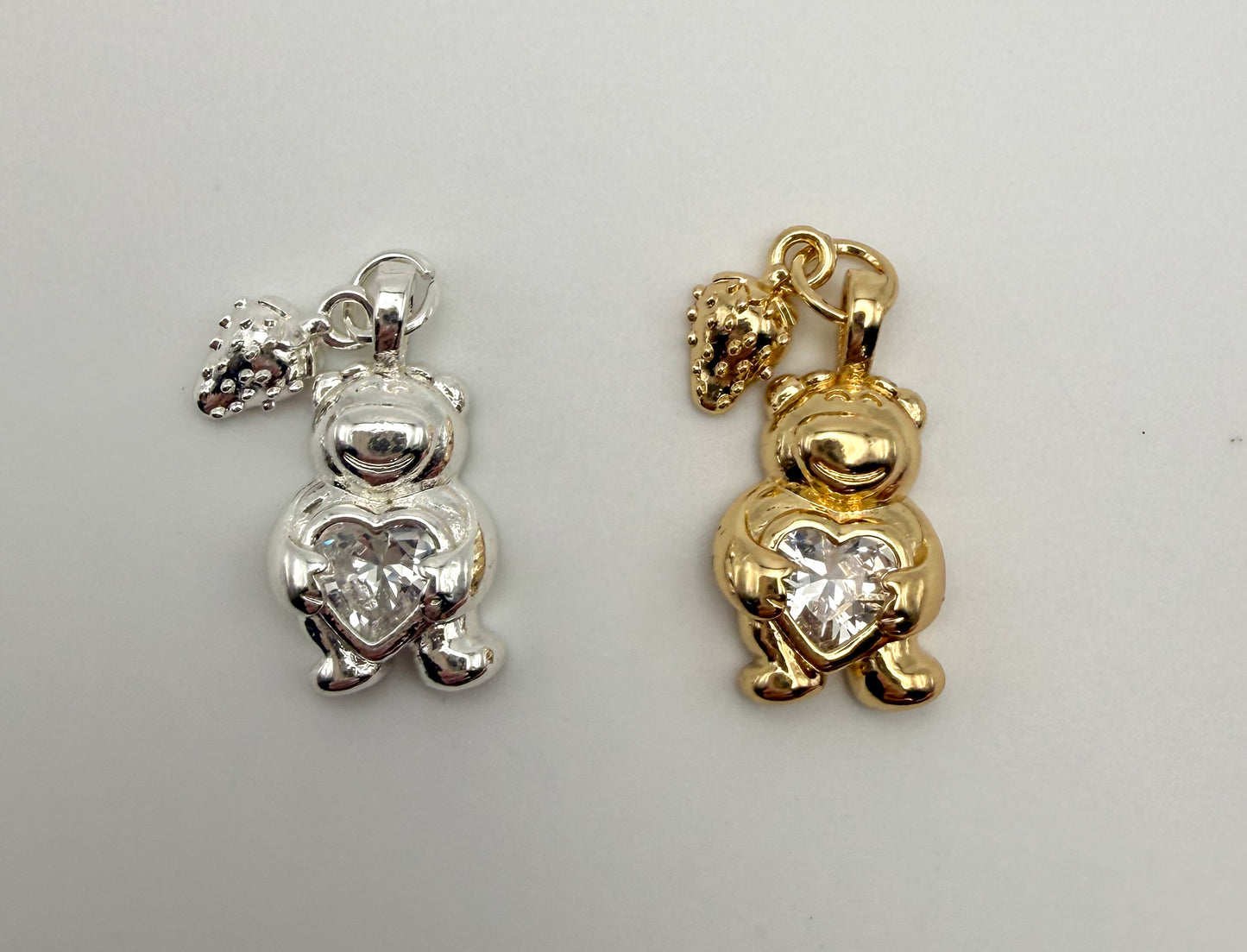 Fancy Lotso Bear with Strawberry Gold & Silver DIY Metal Charms