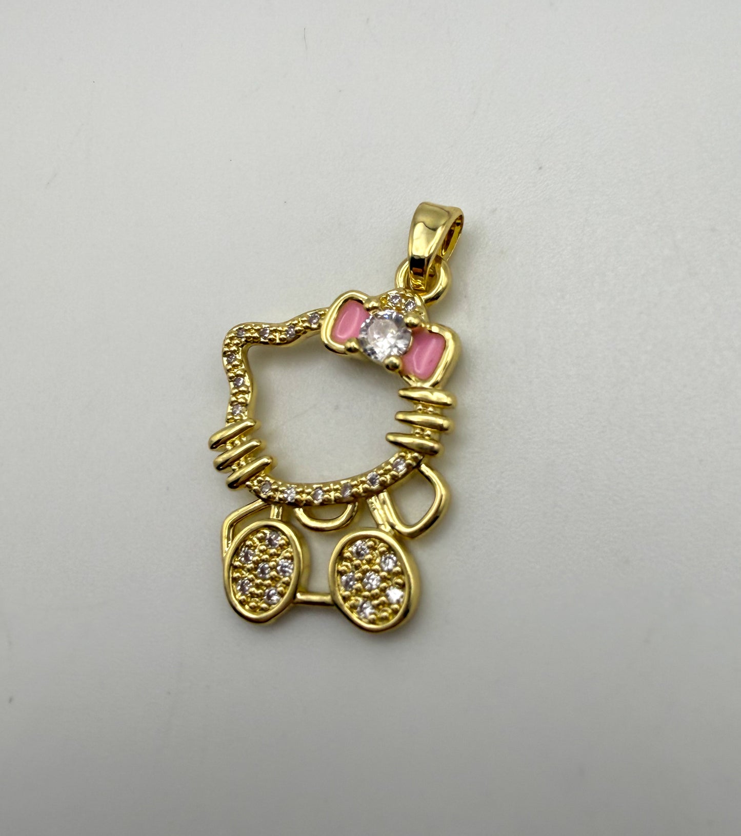 High Quality Hello Kitty Gold Pendant with zircon gems