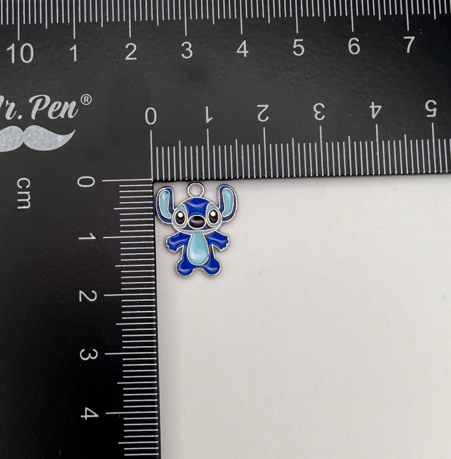 Silver Blue Stitch & Pink Angel DIY Metal Charms