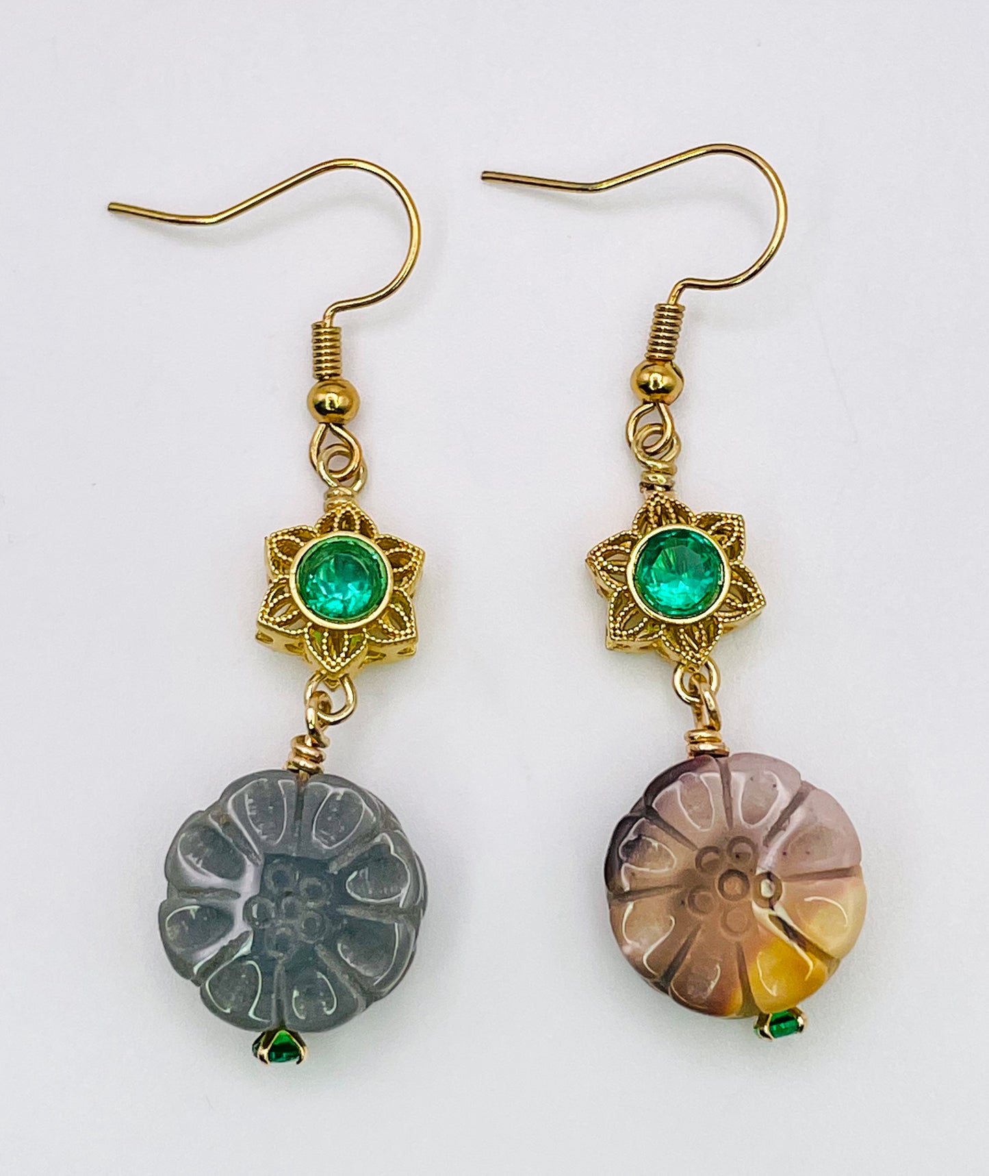 Vibrant Natural Alashan Flower Earrings