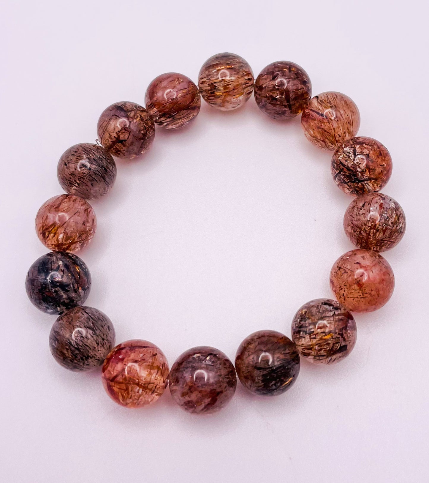 Natural Black & Gold Super 7 Crystal Bracelet