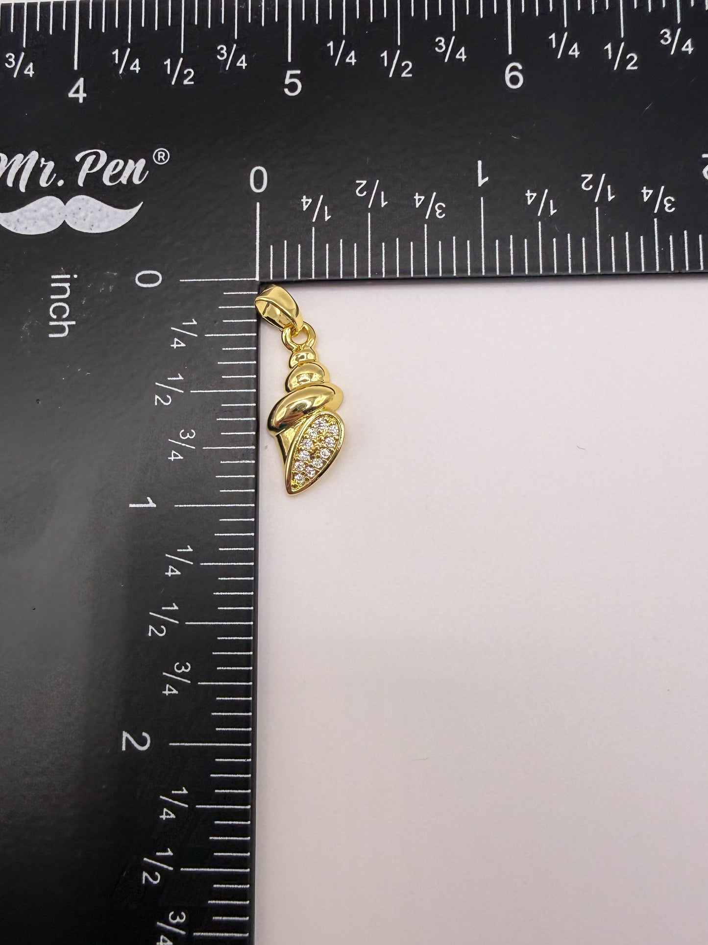 Gold Conch Shell Charm Pendant