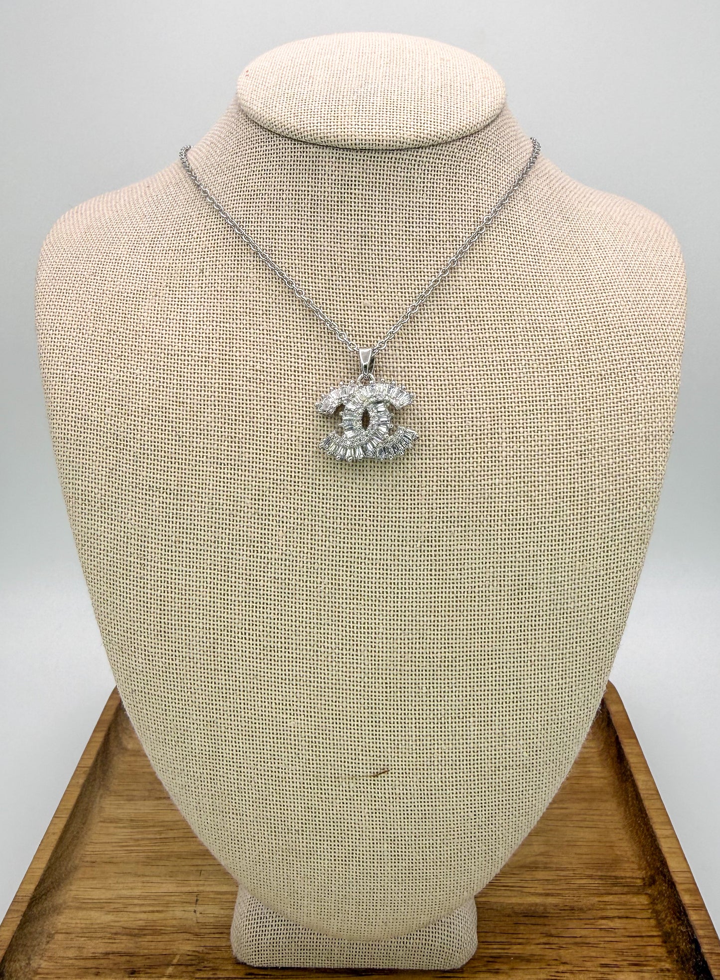 NEW CC Designer Crystal Zircon Pendant Necklace